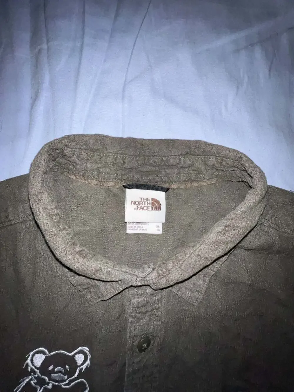 The North Face Grateful Dead Dancing Bears Embroidered Short Sleeve Button-Down